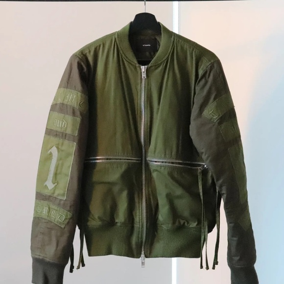 STAMPD “Time And 1 World” Bomber Jacket Size XL - Picture 1 of 9